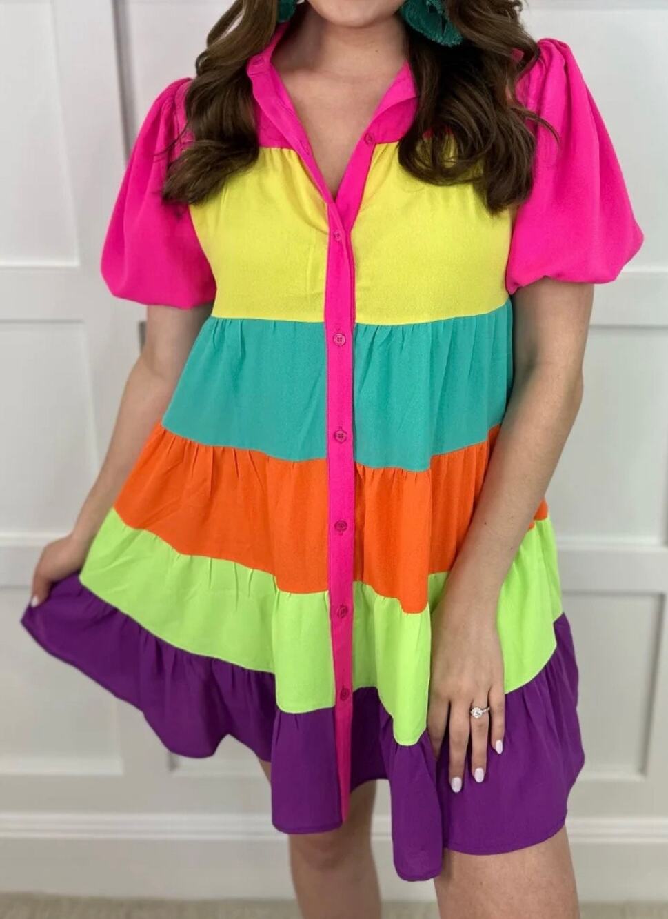 Jodifl Rylee Rainbow Dress
